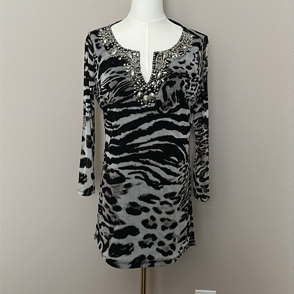 INC International Concepts women’s animal print tunic top~ Medium